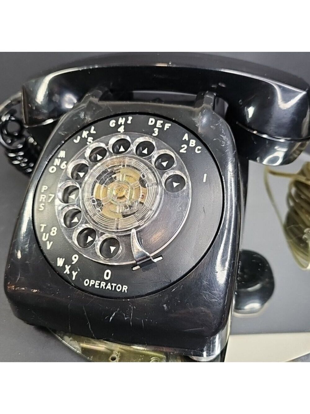 Vintage Black Automatic Electric Rotary Dial Phone Canada 1965